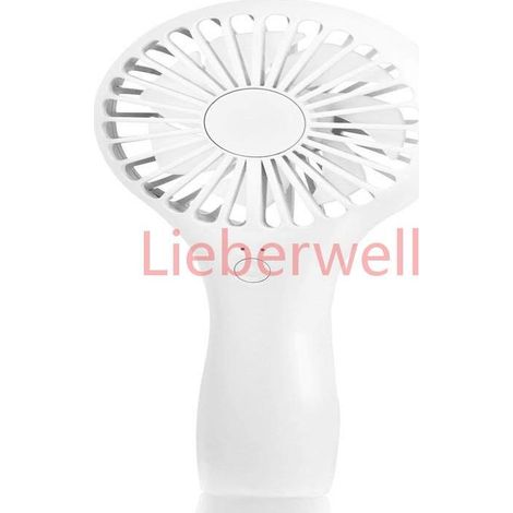 AIPERQ Portable Mini Fan with Adjustable Speed and USB Rechargeable Battery, Copper Motor, Compact Personal Fan for Travel and Outdoor Use, White (1/5)