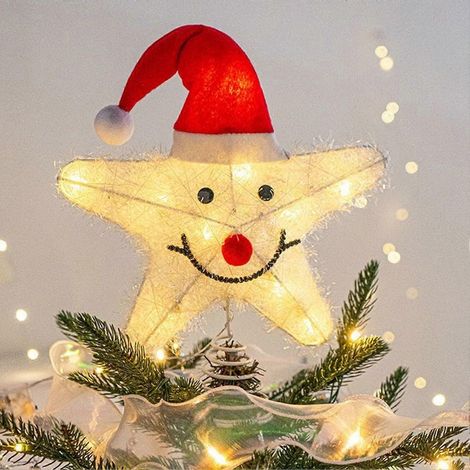 LED-Leuchtsterne für den Weihnachtsbaum (Schneemann und Stern) (1/5)