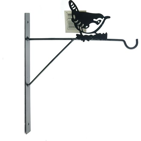 Esschert Design Wandhaken mit Zaunkönig schwarz - Metall (1/2)