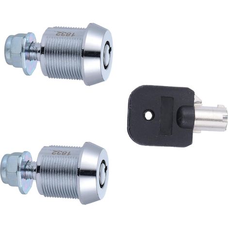 Serrure à came tubulaire en 2 parties pour boîtes outils, couleur (1/5)