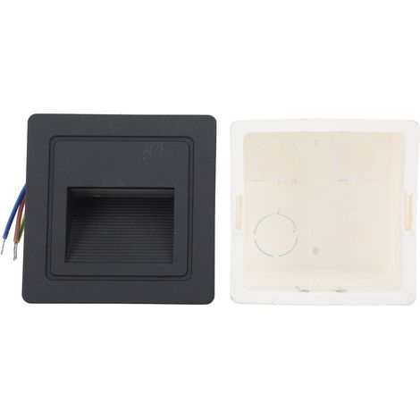 Ortviai Applique murale LED étanche IP65 pour escaliers – 3 W, 3000 K, 260 lm, aluminium, 83 x 83 x 49 mm