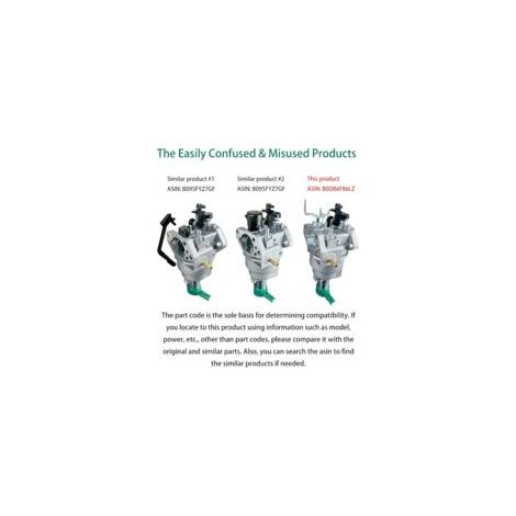 Carburateur S-giant Huayi OEM 41532, 100161 compatible avec générateur Champion - Référence 47.131000.22