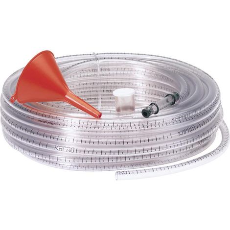 Livella di cristallo con tubo in pvc trasparente 20M + imbuto Prezzo DRAPER