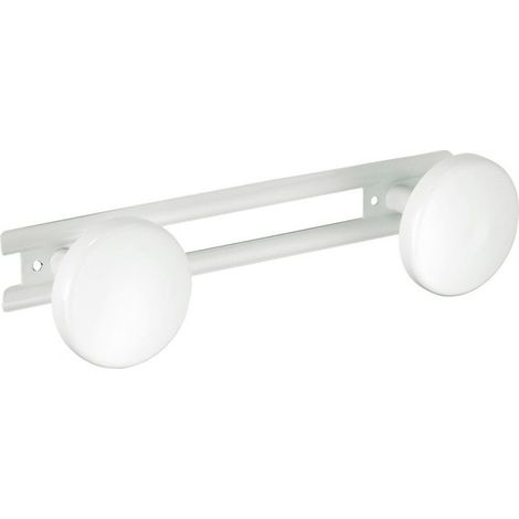 Porte-manteau mural 2 têtes GODONNIER blanc 245 x 70 mm