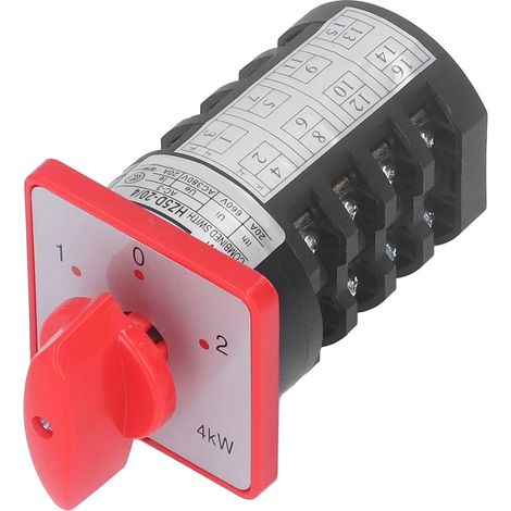Poignée Commutateur Rotatif 4 Sections 3 Positions AC380V (1/5)