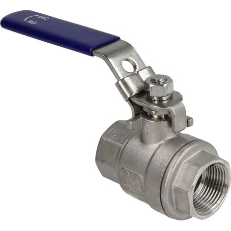 Robinet à bille 3/4 FF/FF inox, 2 éléments