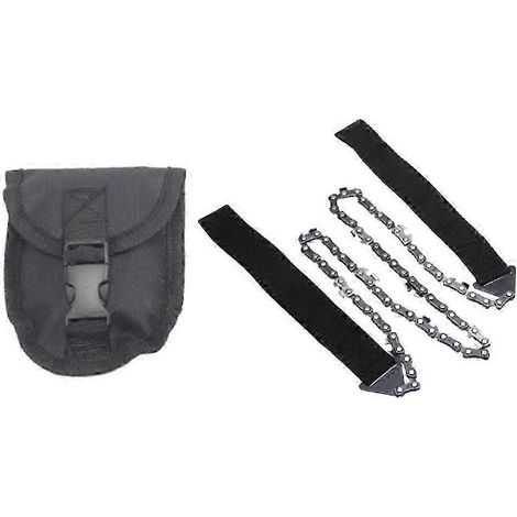 Tronçonneuse de poche pour randonnée, scie à chaîne pliante 24", kit d'urgence pour chaîne de scie à main