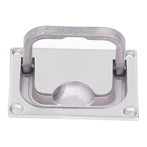 Poignée de Trappe Marine - 1 Unité - Acier Inoxydable 316 - Encastrée et Polie Miroir - Pour Yacht et Bateau - 96 x 69 mm (1/5)