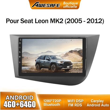 AWESAFE Autoradio Android 13 pour Seat Leon 2 MK2 (2005-2012) 4Go+64Go 9'' écran Tactile avec Carplay GPS Bluetooth Android Auto (1/5)