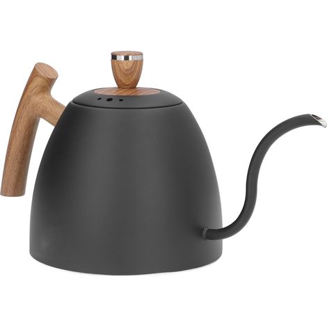 Bouilloire à filtre 800 ml, poignée ergonomique, acier inoxydable antirouille et anticorrosion, bec verseur en col de cygne, bouilloire à café durable (1/5)