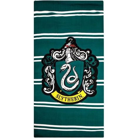 Drap De Plage - Microfibre - Harry Potter Slytherin - 150 x 200 cm - 1 Pièce