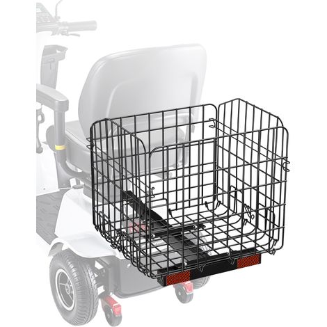 VEVOR Cestino Posteriore per Scooter, Pieghevole in Filo Metallico, Cestino per Carichi Pesanti Spazioso, Funziona con Ricevitore, Compatibile con Maggior Parte Scooter per Disabili Golden (1/5)