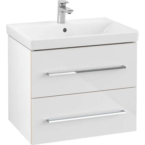 Villeroy & Boch Avento - Waschtischunterschrank, 630x514x45 cm , 2 Auszüge, Crystal White A89000B4 (1/5)