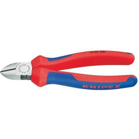 Pince Coupante De Côté - 160 Mm - Coupe Fils 2 Mm Et Fils Acier 4 Mm - Manches Pvc - Acier Chromé
