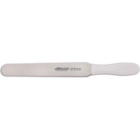 Spatel  Arcos Farbe - Prof  299124 Edelstahl Nitrum und mango Ergonomische weiße Polypropylenklinge von 25 cm, in Vitrine