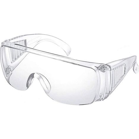Lunettes de sécurité Protection des yeux réglable Anti-rayures Anti-buée Anti-ultraviolet Lunettes de vision complète pour porteurs de lunettes/atelier, (1/5)