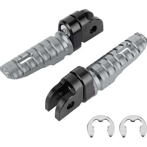 Tbest Motorrad-Vorderfußrasten, leicht, langlebig, einfache Montage, geeignet für MT03, MT25, MT07, MT09, R3 und XJ6 (GRAU) (1/5)