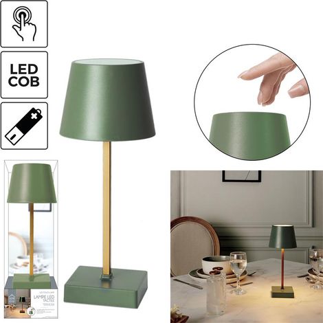Lampe - HOME DECO FACTORY - LED - Tactile - Vert (1/5)