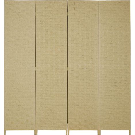 HOMCOM Separé Paravento da Interno in Legno a 4 Ante Pieghevole Altezza 170cm