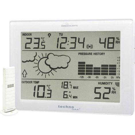 Station météo radiopilotée numérique Techno Line Mobile Alerts MA 10410 Y088491 (1/3)