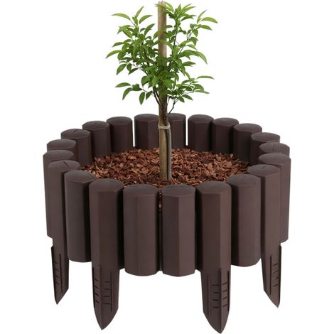Gartenrahmen, Gartenpalisaden, 2,2 m, braun, 8er-Set