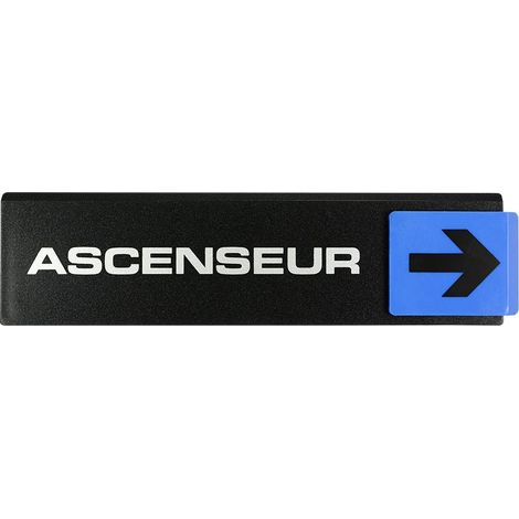 Plaque de porte Ascenseur flèche à droite - Europe design 175x45mm - 4260891