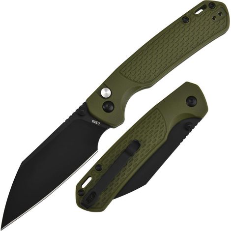 Taschenmesser mit 8,4 cm AR-RPM9 Stahlklinge, Klappmesser mit Clip, Grün
