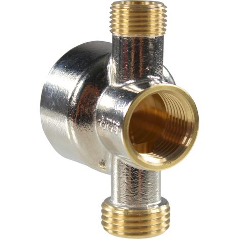 Watts – Robinet de machine à laver mâle 1/2' – Sortie mâle 3/8' – Piquage femelle 1/2' – Finition laiton nickelé pour résistance à la corrosion (1/3)
