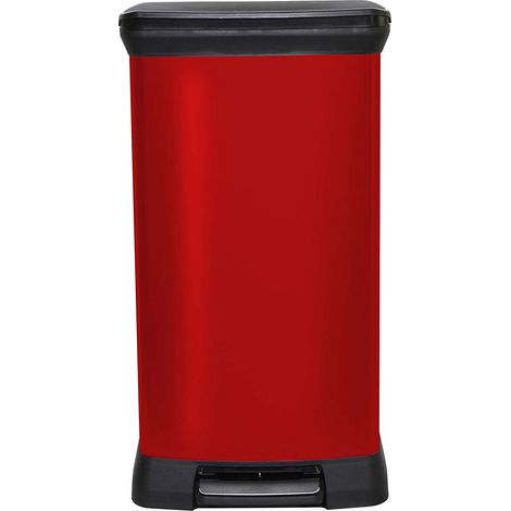 Curver Deco Bin Rectangular Pedal 50L, Red