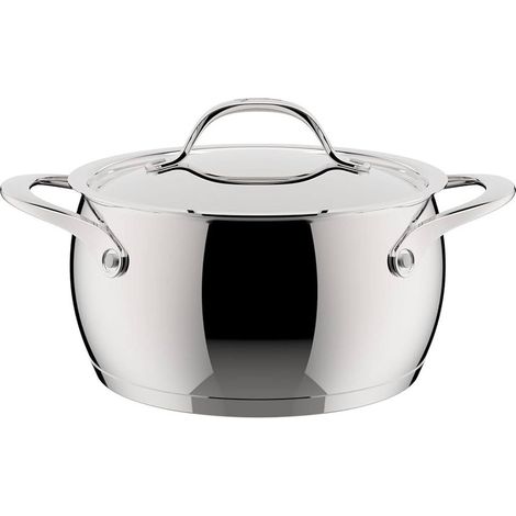 Lagostina Casseruola Fonda Orchestra 24 Cm Con Coperchio 2 Manici Acciaio Inox 18/10 6.1 L Induzione