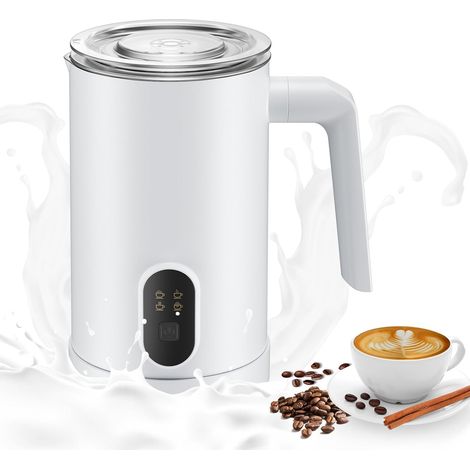 mousseurs à lait automatiques 4 en 1 Mousseur à lait électrique 400W 350ml Automatique Chauffe Lait mousseur a lait pour Cappuccino Macchiato Latte