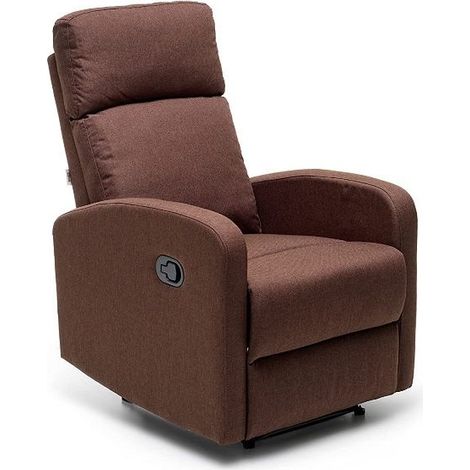 Poltrona Con Recliner Manuale Mirella Marrone 90x68x107cm (1/4)