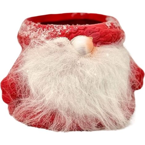 Vimin Box Vaso Caspò Gnomo con Braccia e Barba D 7 Cm L 11 Cm L 10 Cm Rosso