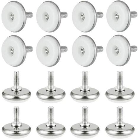 30 PCS Pied de Meuble a Visser M6, Pieds de Nivellement Meuble en Fer et Plastique, Pied de Table Chaise Antidérapant, M6 Pied Me (1/4)
