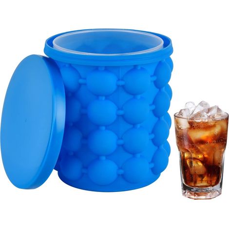 Eisbehälter aus Silikon, rundes und tragbares Design, sichere Materialien, längere Kühlzeit und vielseitig einsetzbar.