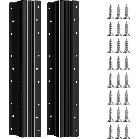 Coulisses de tiroir sous montage, 16 pouces, extension complète à billes, capacité 260 lb, rails robustes pour placard sous escalier, noir, remplacement DIY. (1/5)