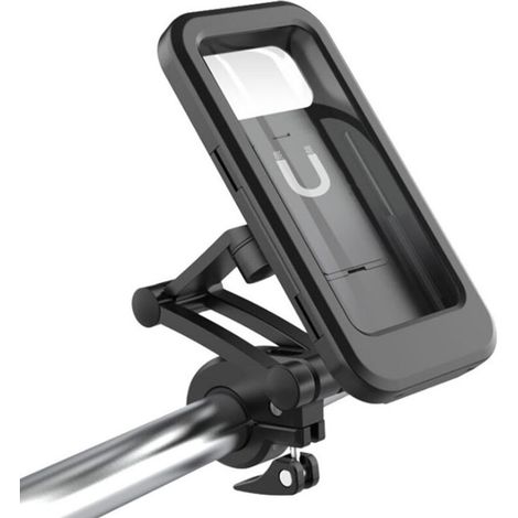 Lntyq Support de téléphone pour vélo étanche avec écran tactile, sac de guidon de vélo rotatif à 360°, support de téléphone portable de Téléphones mobiles de moins de 6,7 pouces pour vélo, compatible (1/5)