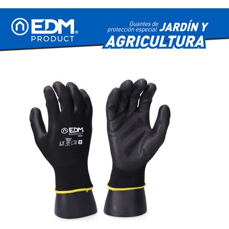 Guante Jardín Agricultura Poliéster Recubierto De Poliuretano Talla 8 EDM (1/4)