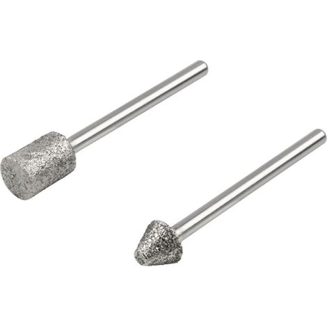 Set di 2 mole diamantate a cono cilindrico e a punta 5989000 wolfcraft (1/4)