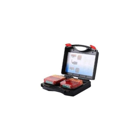 Juego de 2 luces traseras LED magnéticas inalámbricas para camión, remolque y señalización.