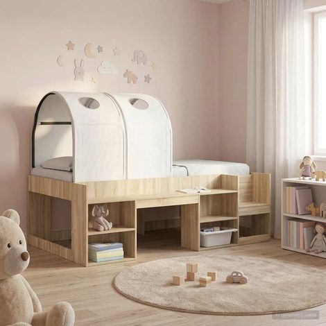 Teenpull – Bett-Tunnel für Kinder-Hochbetten 2 pcs Weiß Polyester (1/5)