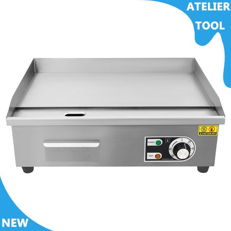 ATELIER Grill électrique commercial 3000W Grill de comptoir Grill de restaurant en acier inoxydable 50-300°C/122°F-572°F (1/5)