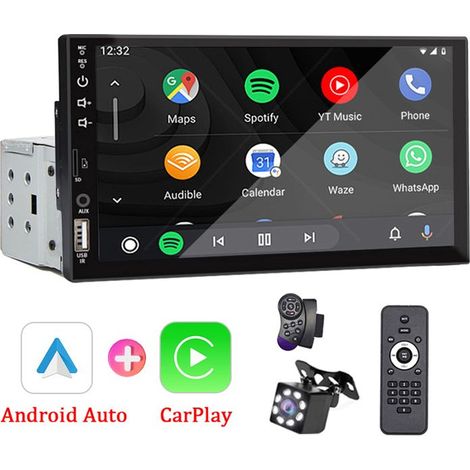 Autoradio Bluetooth UVERBON 7 "Auto Radio 1 Din Carplay Android Multimedia Player HD Tentacle FM AUX Entrée MirrorLink Autoradio (1/5)