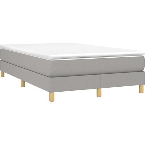 Maison Exclusive - Sommier à lattes de lit et matelas gris clair 120x190 cm tissu (1/5)