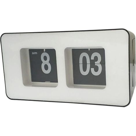 Orologio da tavolo digitale rotante automatico, a batteria, ampio display, per decorazione, camera da letto e ufficio. A (1/4)