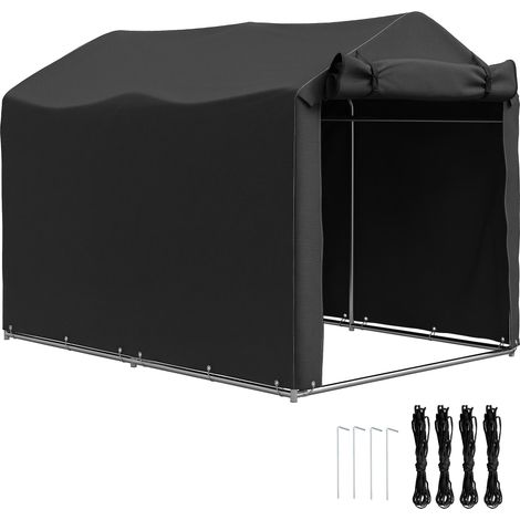Garagenzelt, wasserdicht Zeltgarage avec porte, UV-beständig 220 x 157 x 165 cm Noir