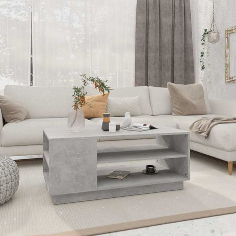 vidaXL Coffee Table Concrete Grey 102x55x43 cm Engineered Wood (1/5)