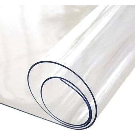 Nappe Transparente épaisseur 2 mm – Rectangle 80 x 150 cm – Film épais Protection PVC Transparent 2 MM - Roulé sur Tube (sans Plis) (1/4)