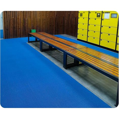 Tappeto Antiscivolo Drenante PVC Piscina Doccia Spogliatoio 120cmx100cm - Packaging: 120cm x 100cm - Colore: Blu (1/3)