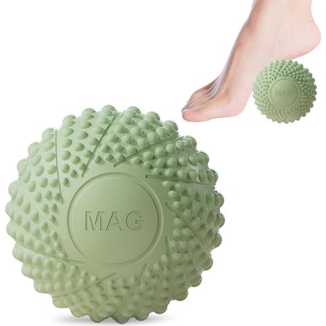 Balles de Massage, Boule Myofasicale, Balle de Massage de Remise en Forme, Masseur de Pieds à Picots, pour la Relaxation et soulager les douleurs musculaires (Vert) (1/5)
